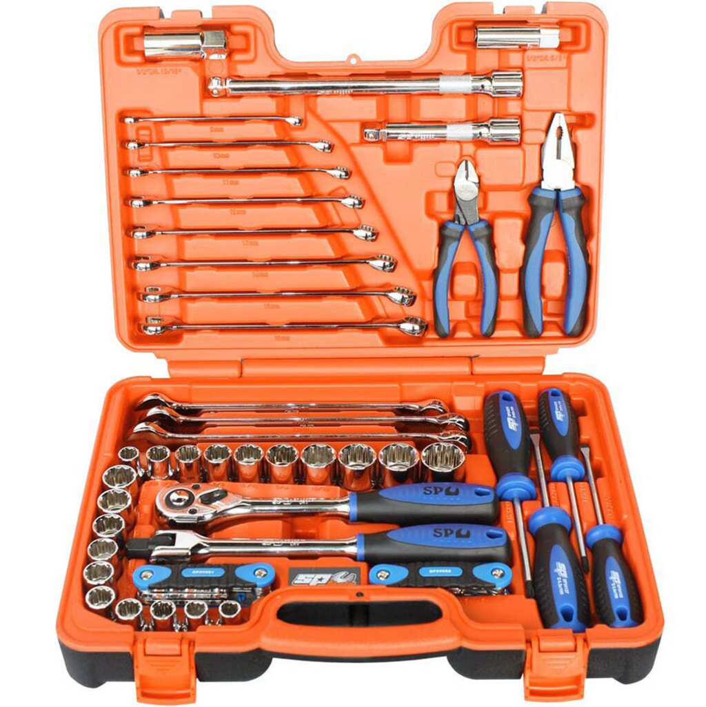 SP Tools X-Case Metric / SAE Tool Kit 60pc 1/2"Dr